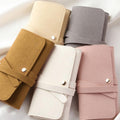 Microfiber watch pouches, pair in beige