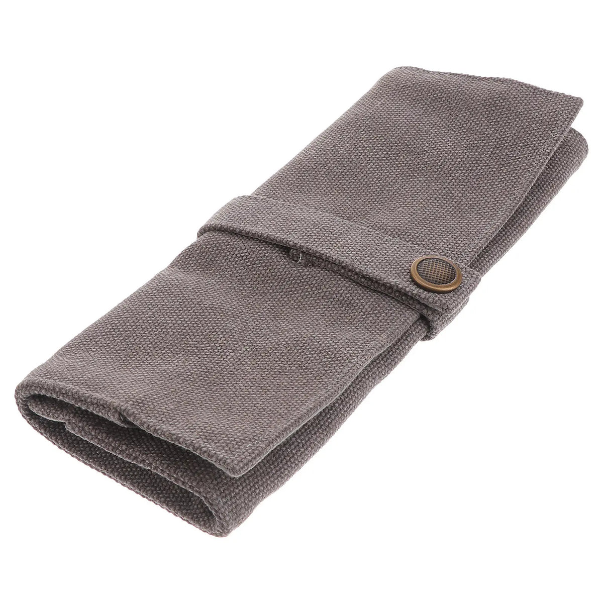 Canvas strap roll organizer for watch straps, shown open
