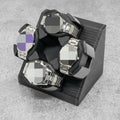 Four-watch automatic winder in black textured finish holding four watches